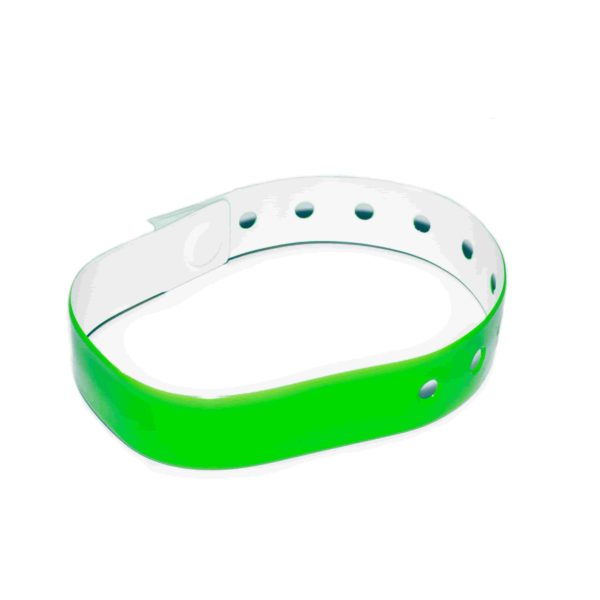 vinilovyj braslet neon green